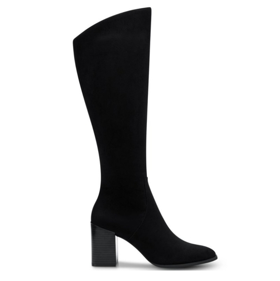 Alfani Wylde Block Heel Boots Black -10 - Picture 2 of 8